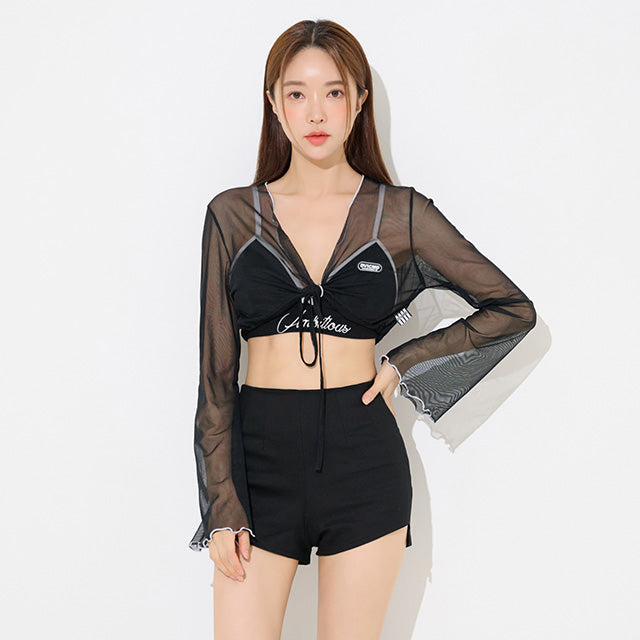 TOP(9288) player see-through bolero