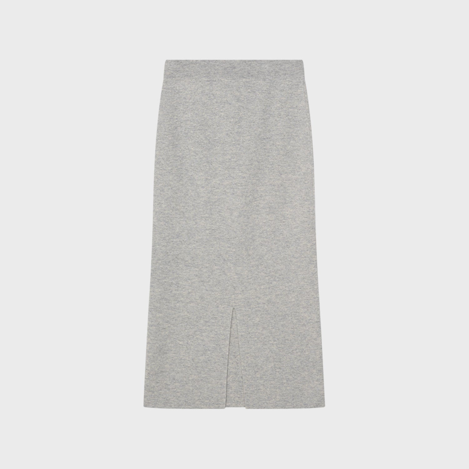 TWO-STITCH LONG SKIRT_MELANGE GREY