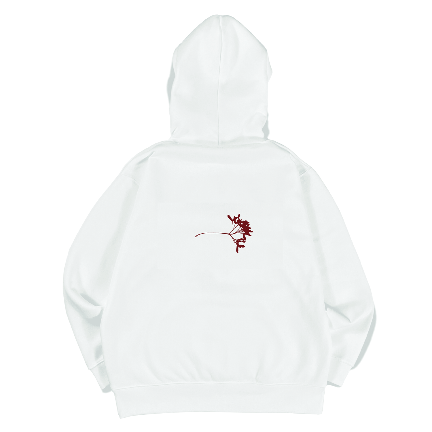 One Lily flower Hoodie ( White