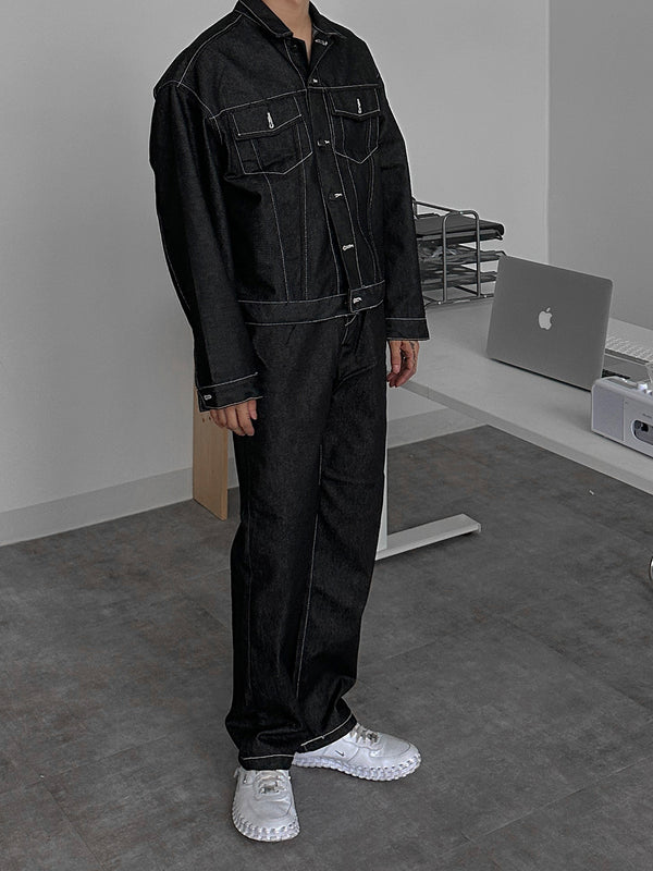 De Lap SP Non Fade Stitch Denim Set Up (Black/025)