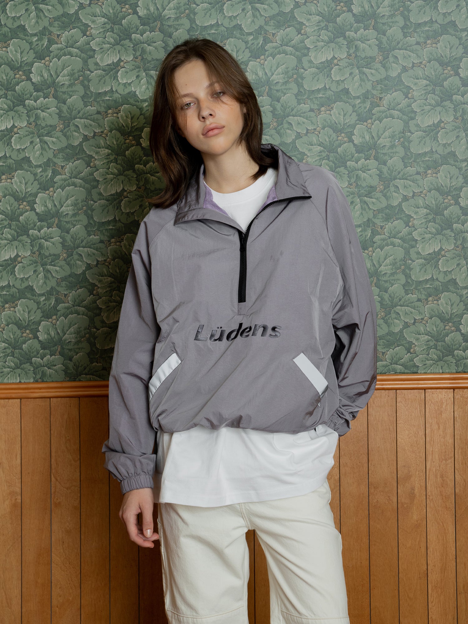 Half zip Windbreaker_Misty Lilac