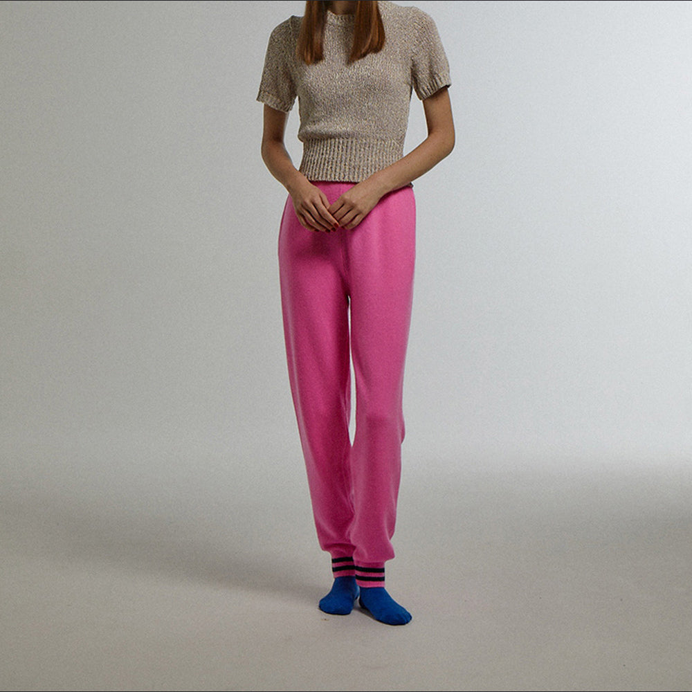 STRIPE INSERT JOGGER PANTS_PINK