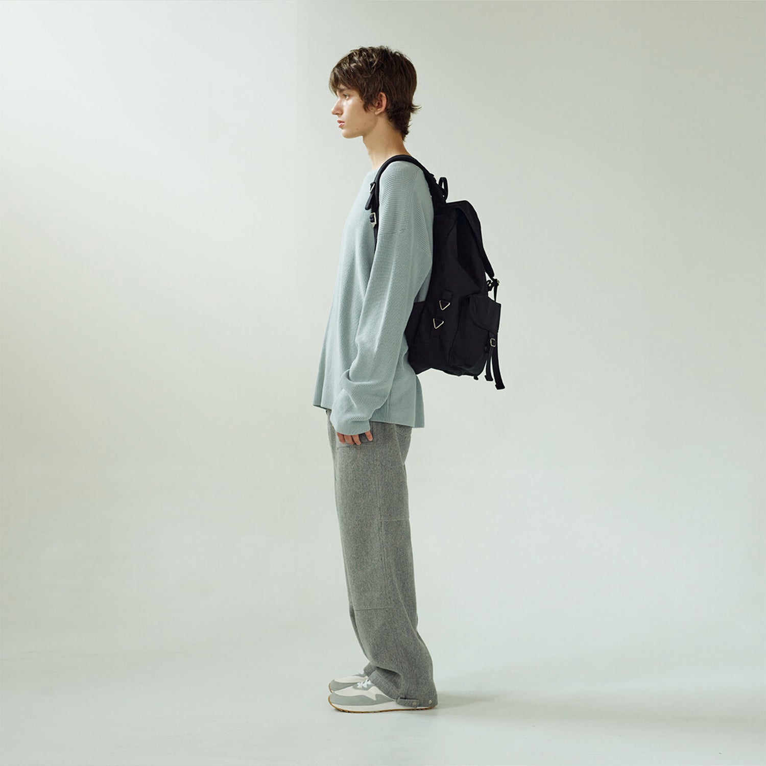 [After Pray Edition] 2-Pocket Cotton Cargo Rucksack (Black)