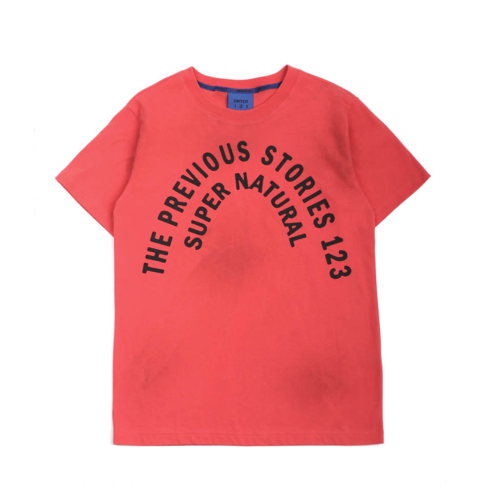 LETTERING SHORT SLEEVED T-SHIRTS _ RED