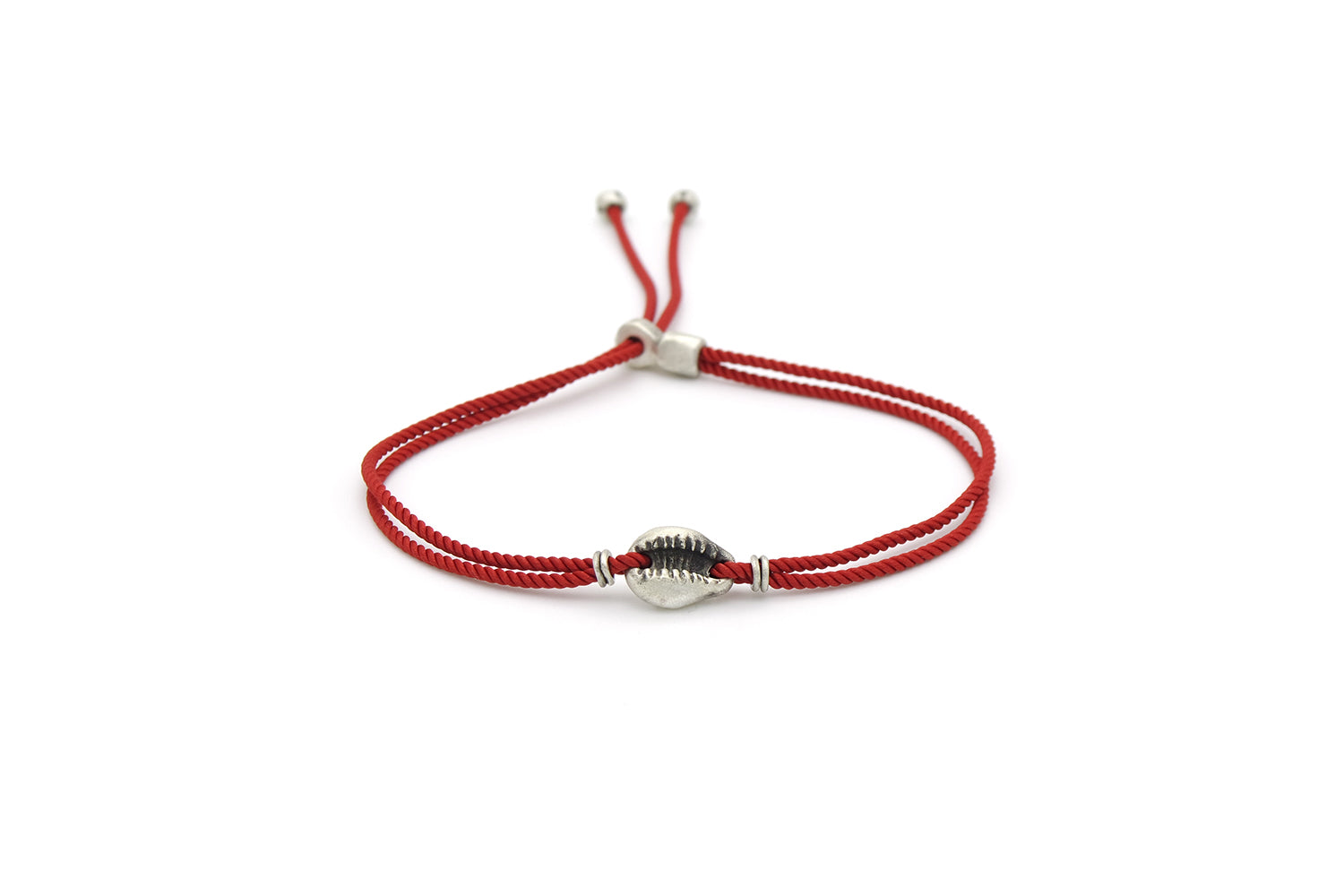 Shell string bracelet (red)