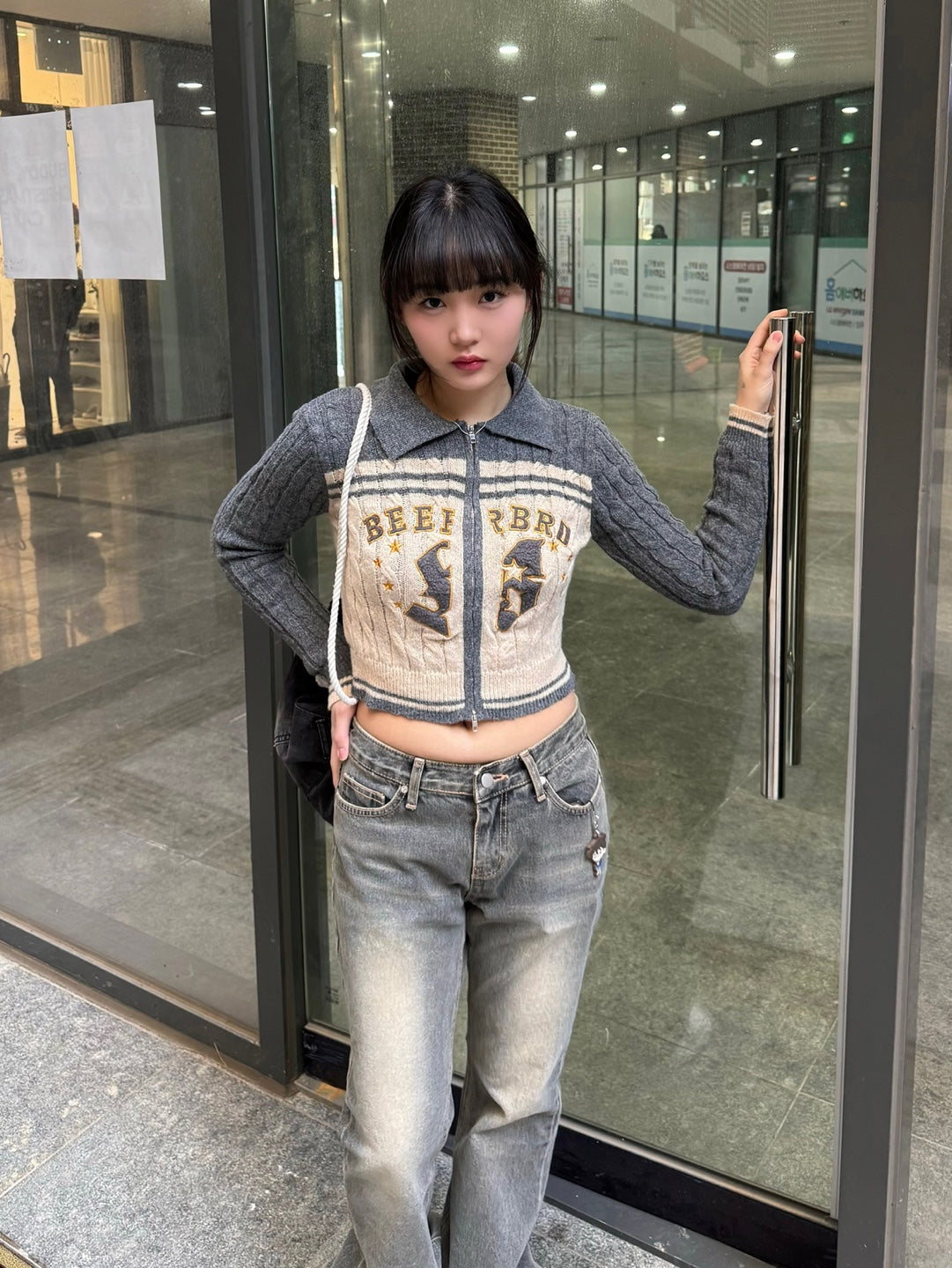 Grayish Low-rise Bootcut Denim