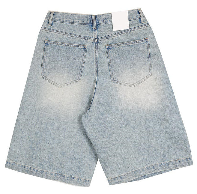 No.0276 W pintuck wide denim SHORTS