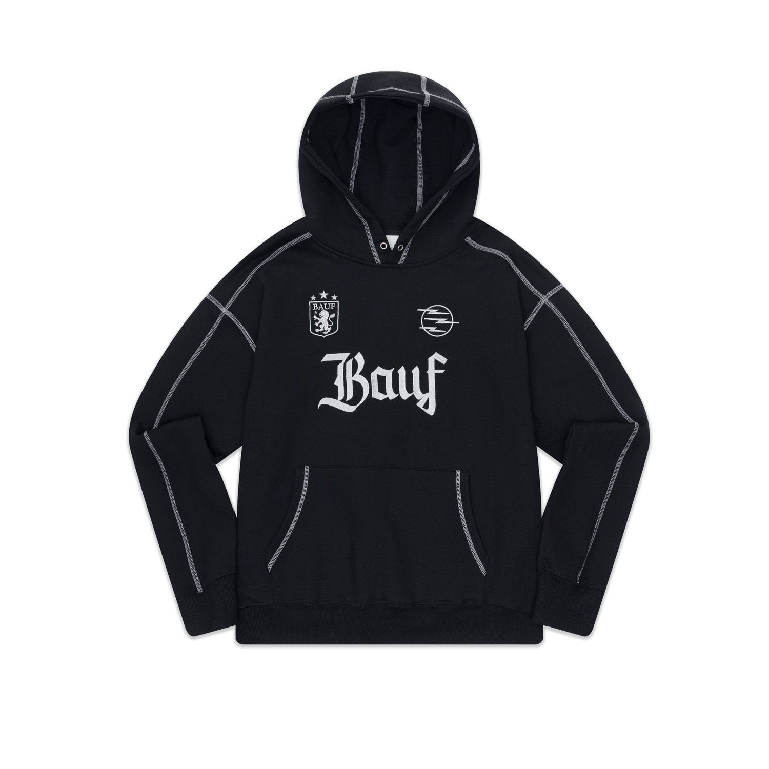 B logo football jersey hoodie [black]