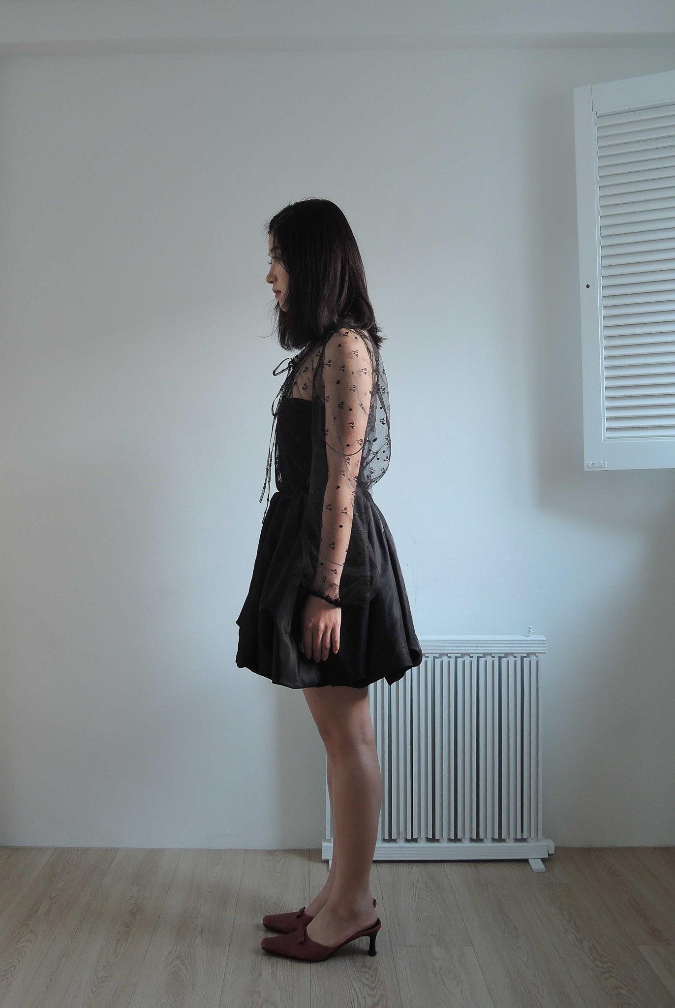 CLOUD TULLE DRESS _BLACK