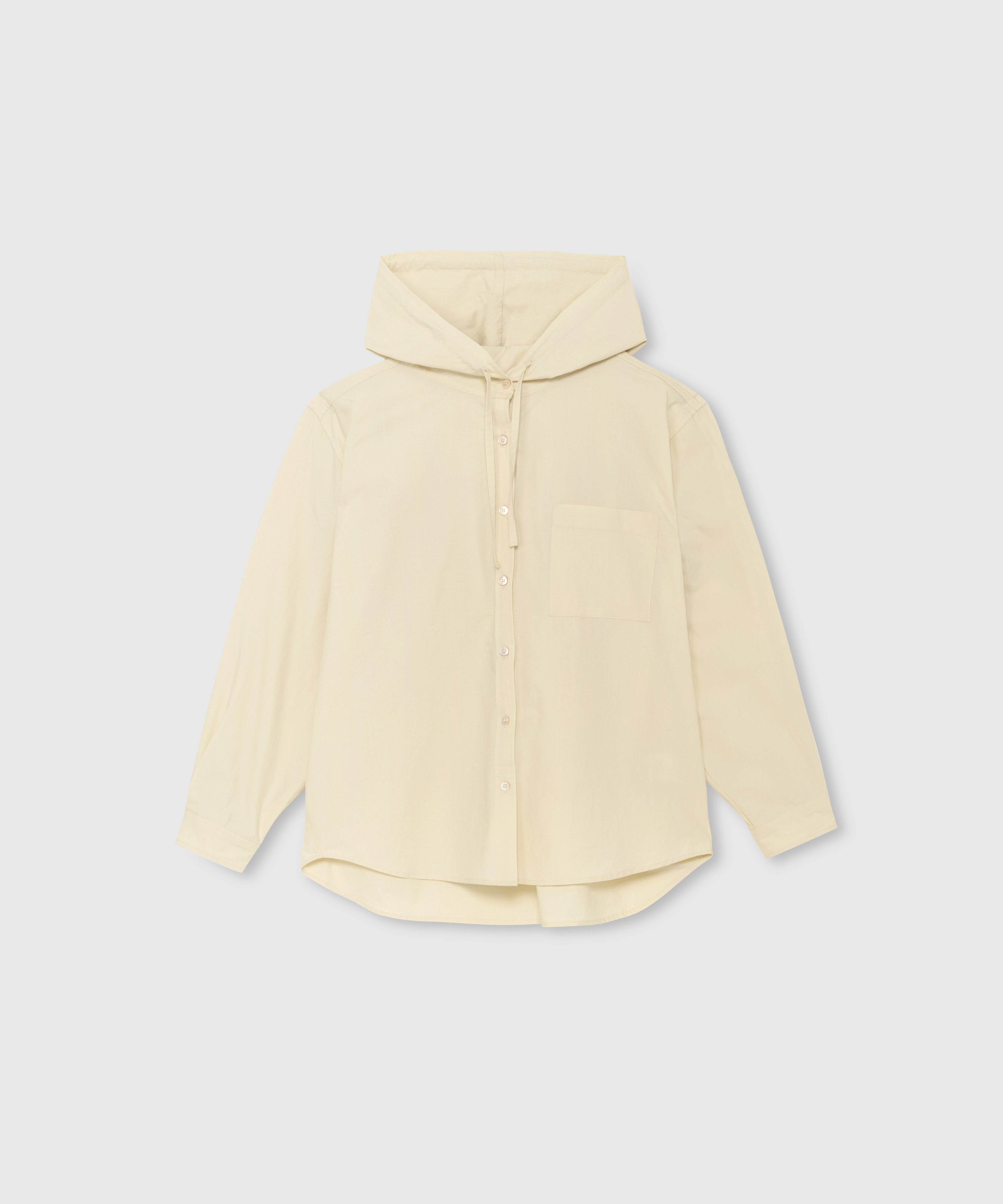 PASTEL HOODED SHIRT_Yellow