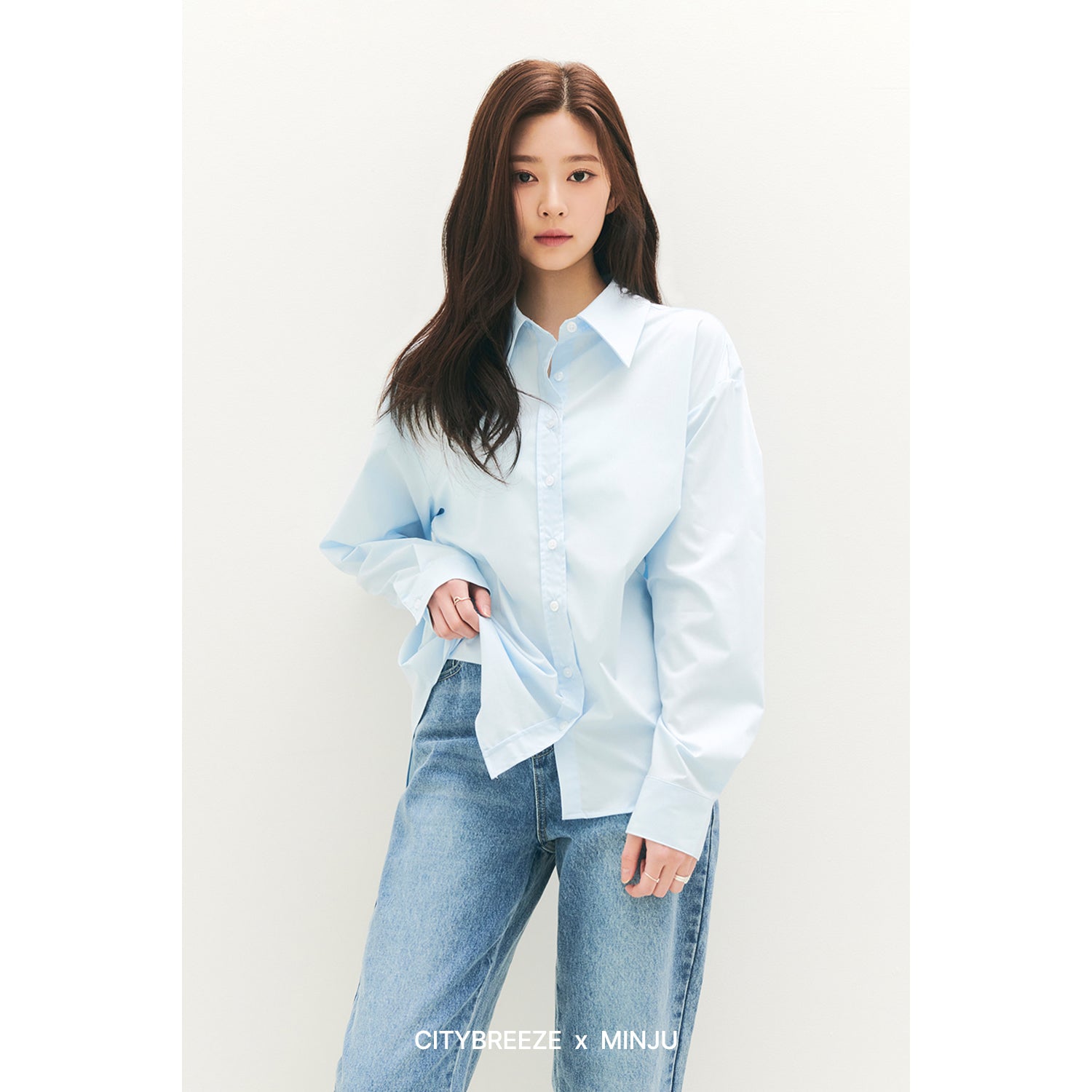 WRINKLE FREE BASIC SHIRT_SKY BLUE