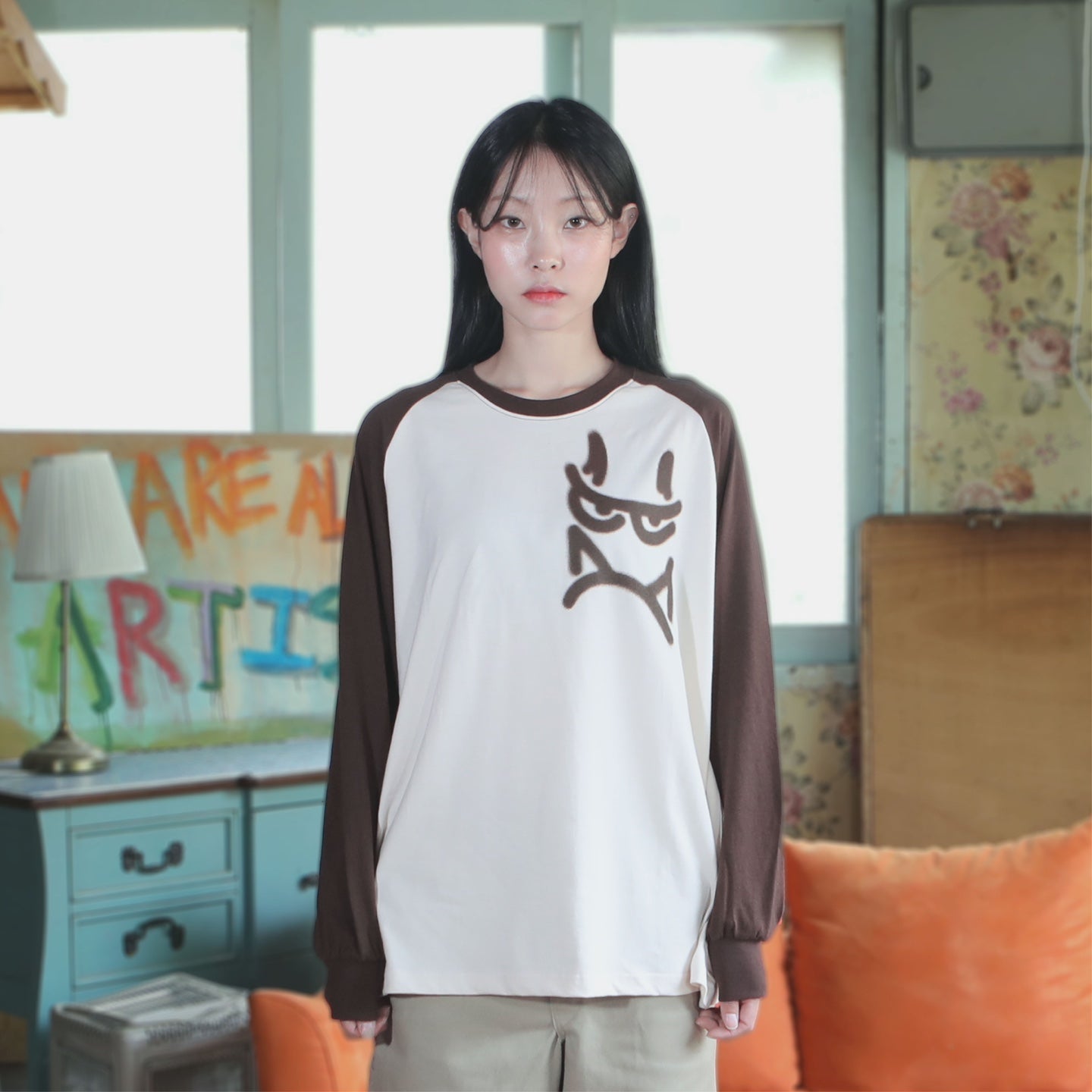 NAMAHAGE RAGLAN SLEEVE ( BEIGE )