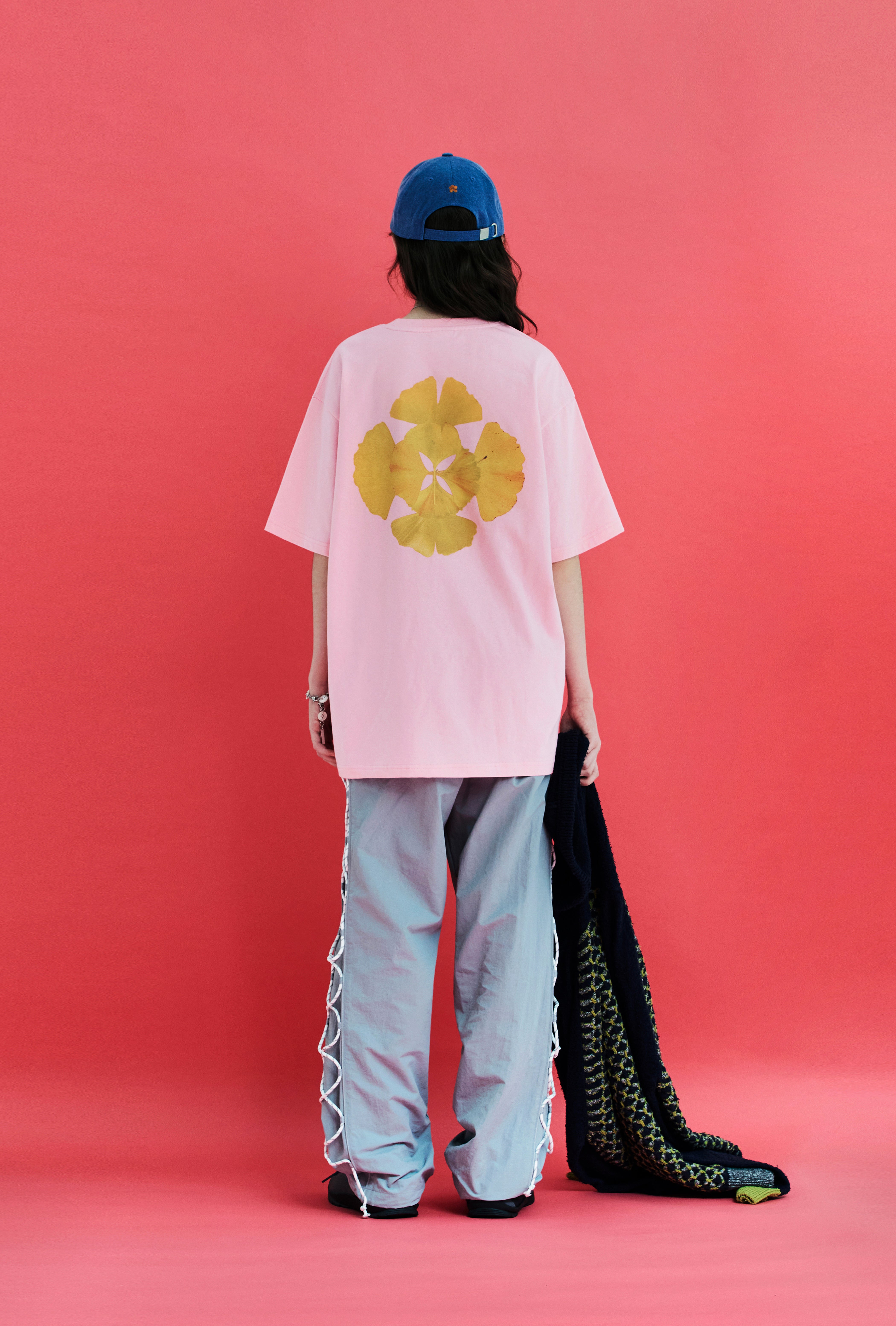 LOGO LEAF T SHIRT / PINK