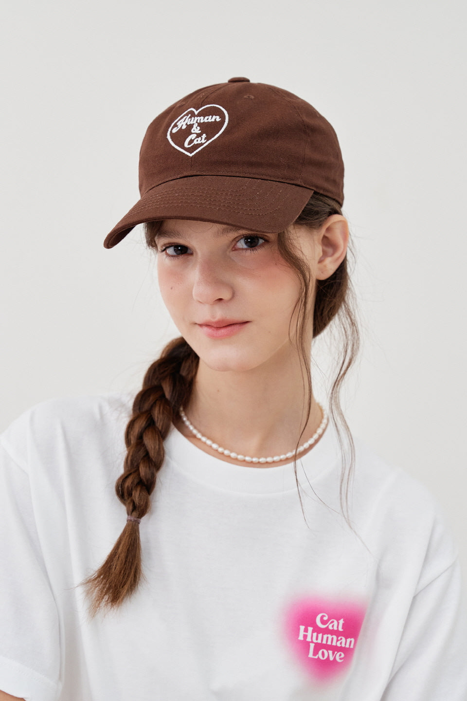 HEART BALL CAP_BROWN