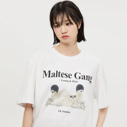 マルチーズギャング半袖Tシャツ