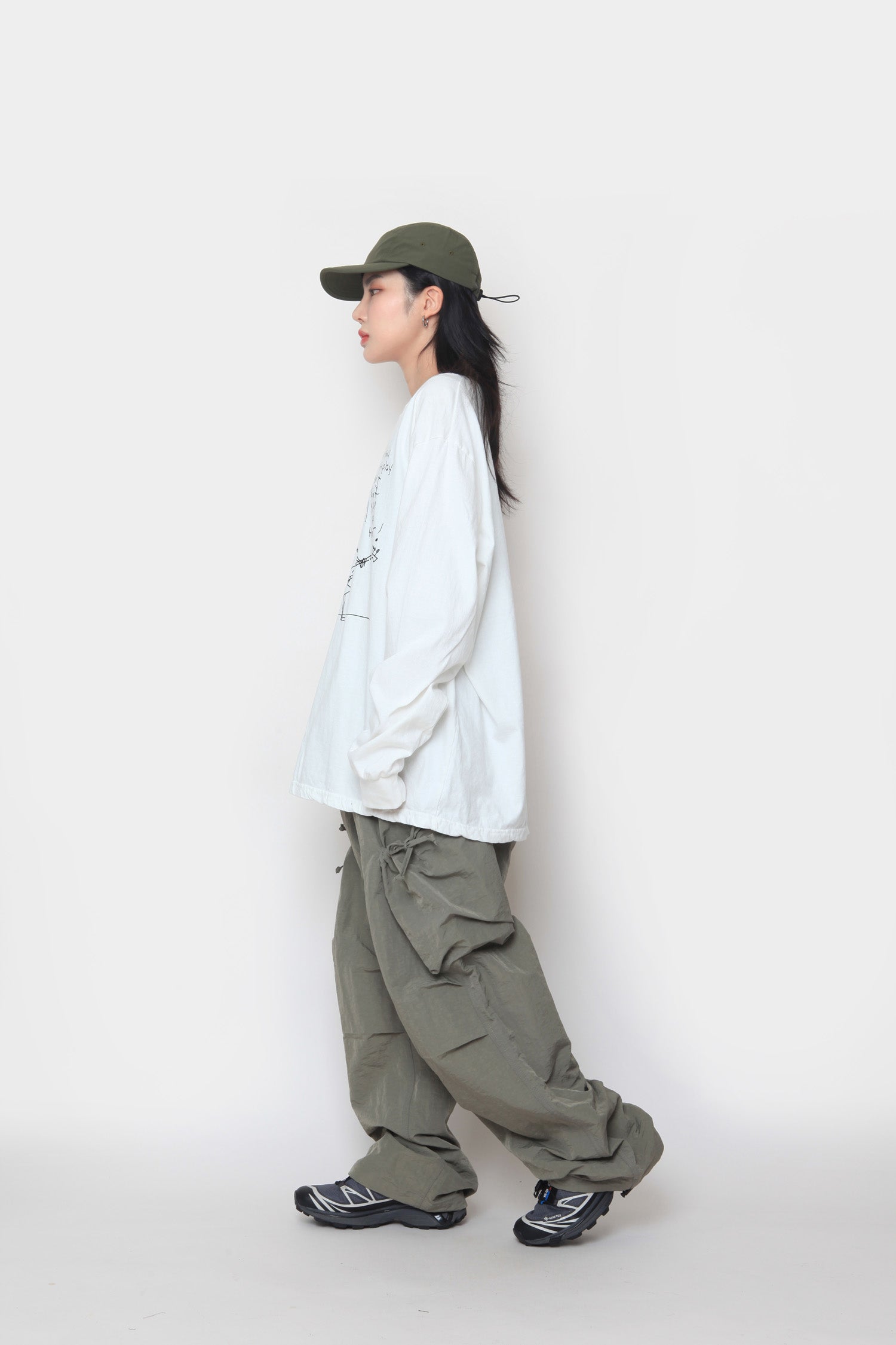 Shirring Pocket Cargo Pants