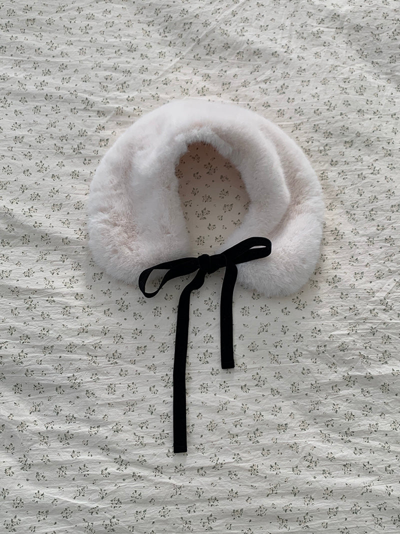 velvet ribbon fur collar