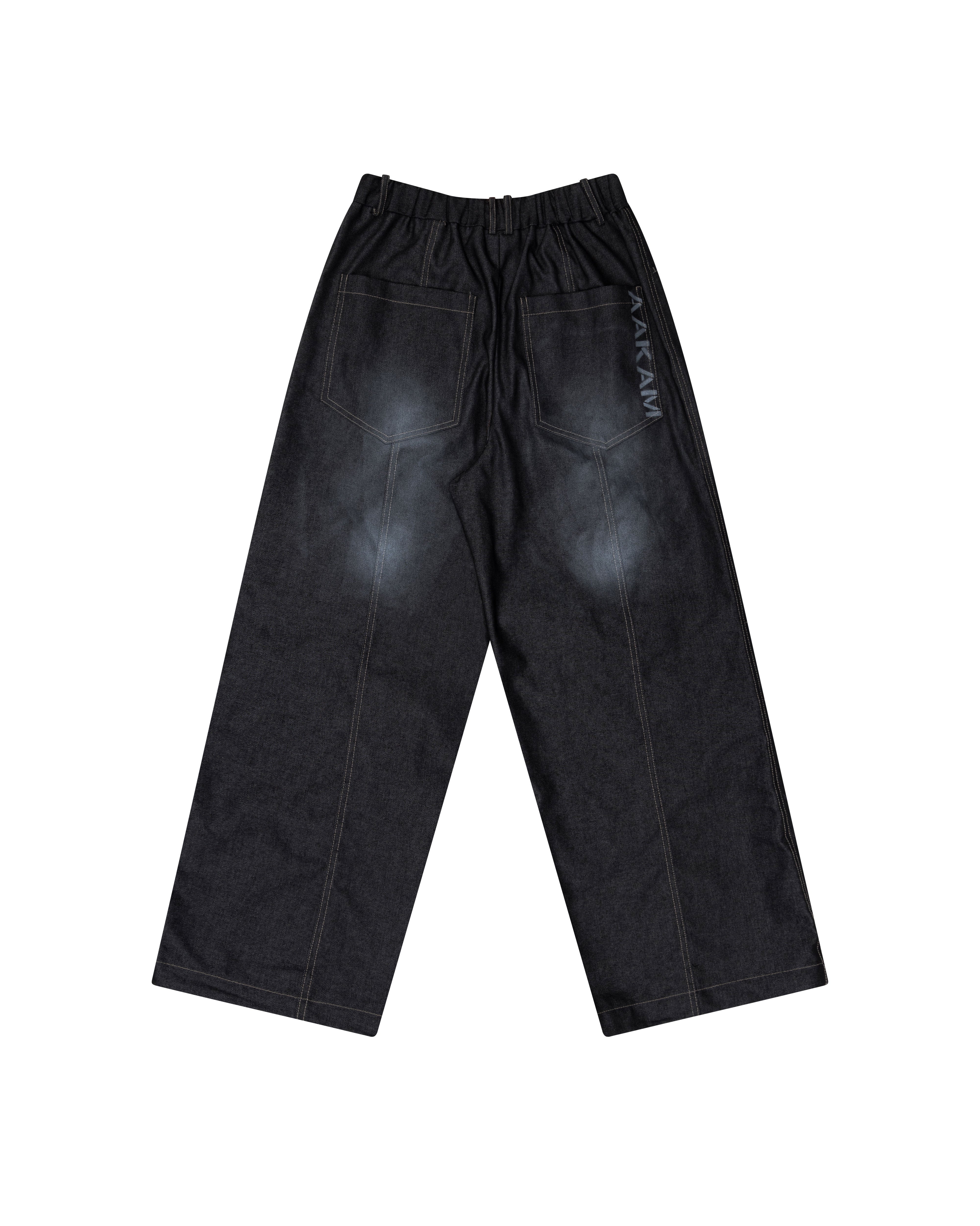 Sprayed Denim Pants (Black)