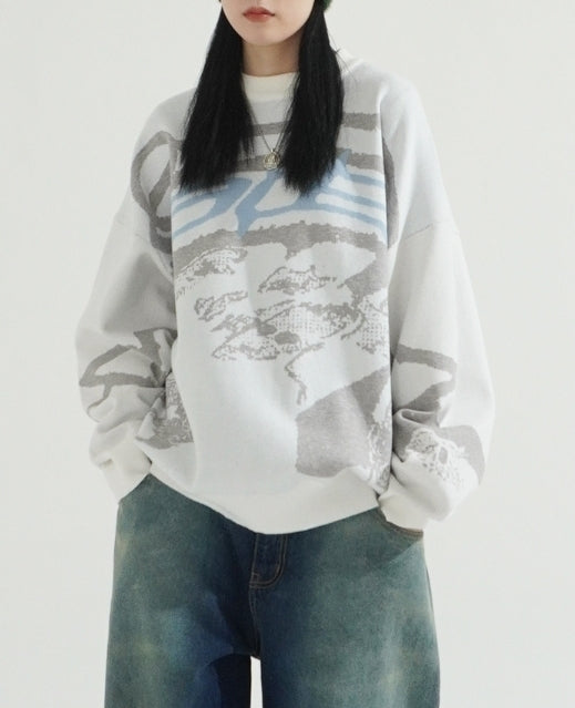 Munch Graphic Wool Pullover knit