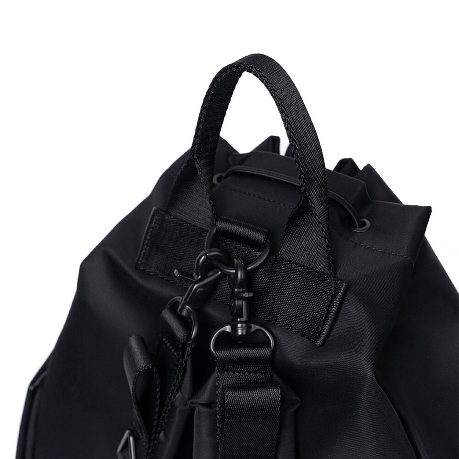 3-Way 2-Pocket Drawstring Bag (Black)