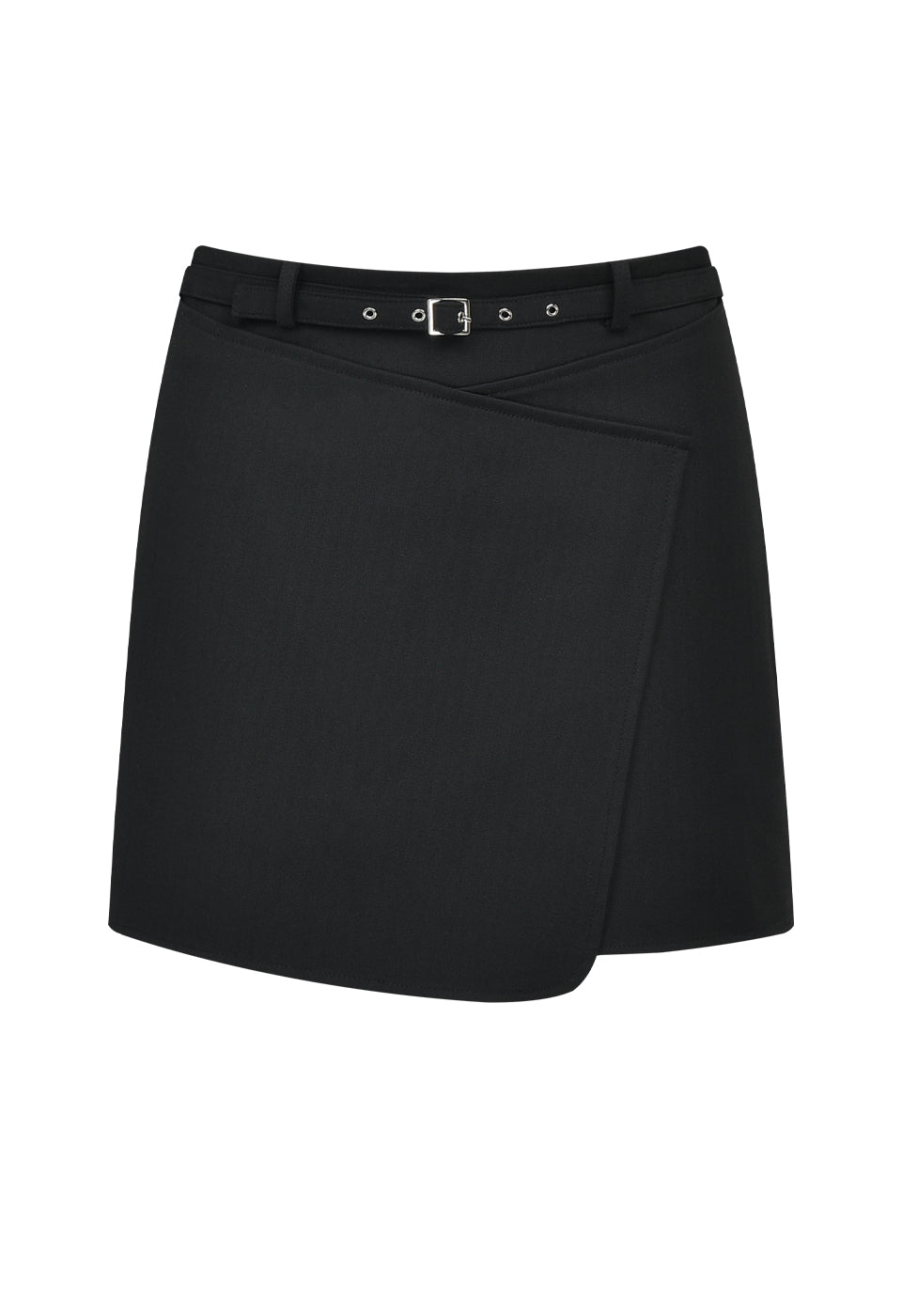 ASYMMETRIC BELT MINI SKIRT