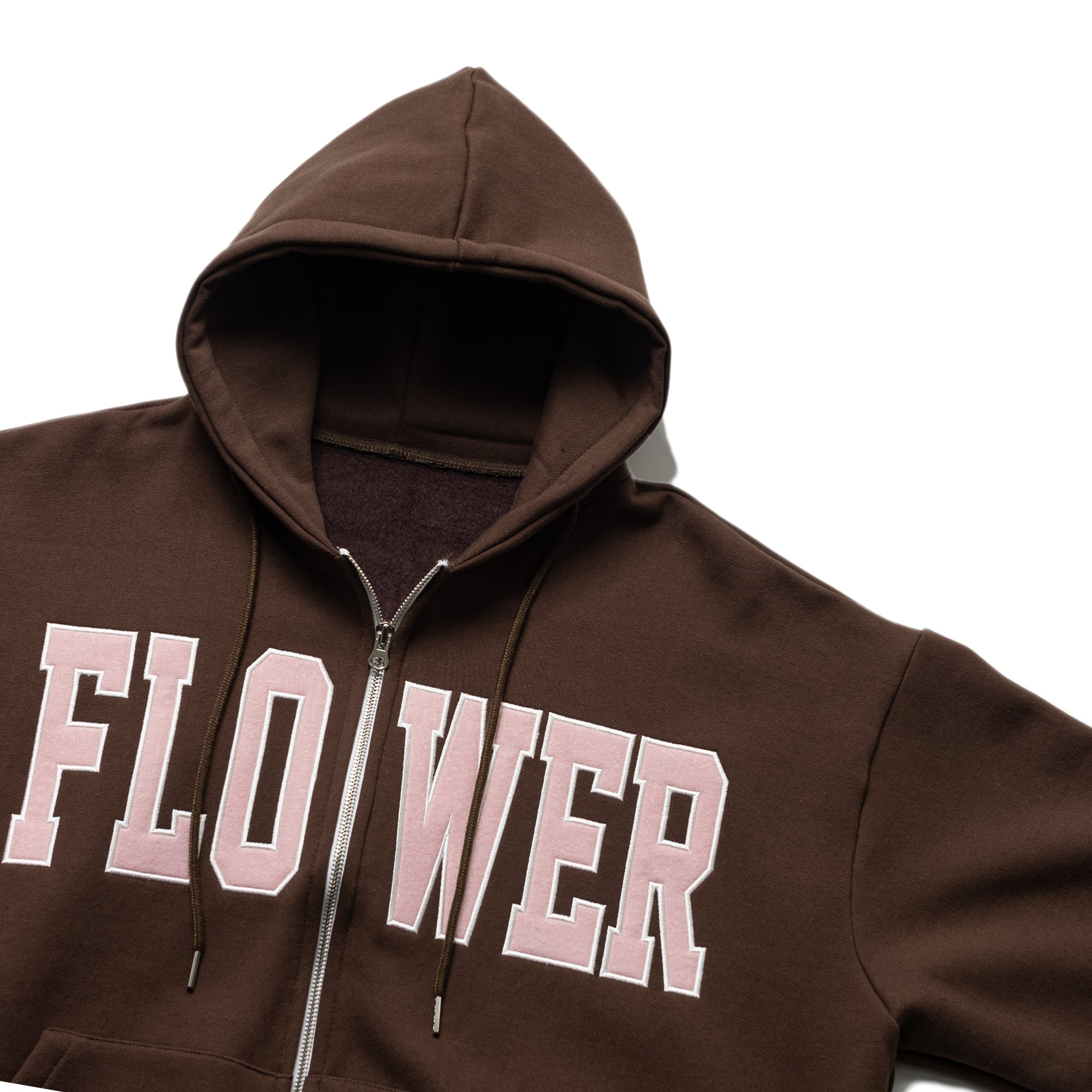 FLOWER ZIP UP HOOD(BROWN)