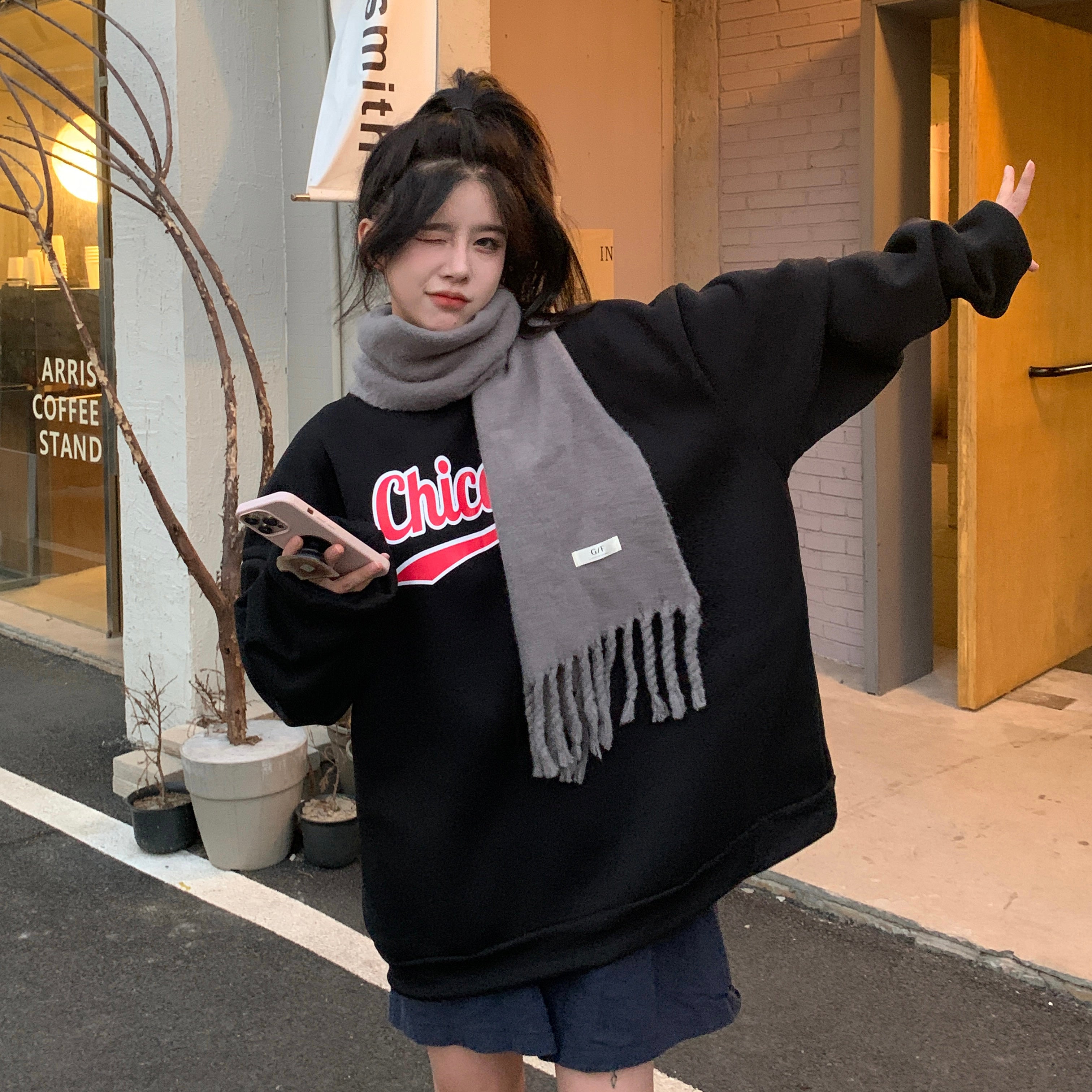 Geographical Name Sweat オーバーサイズ プルオーバー カレッジロゴ スウェット トレーナー