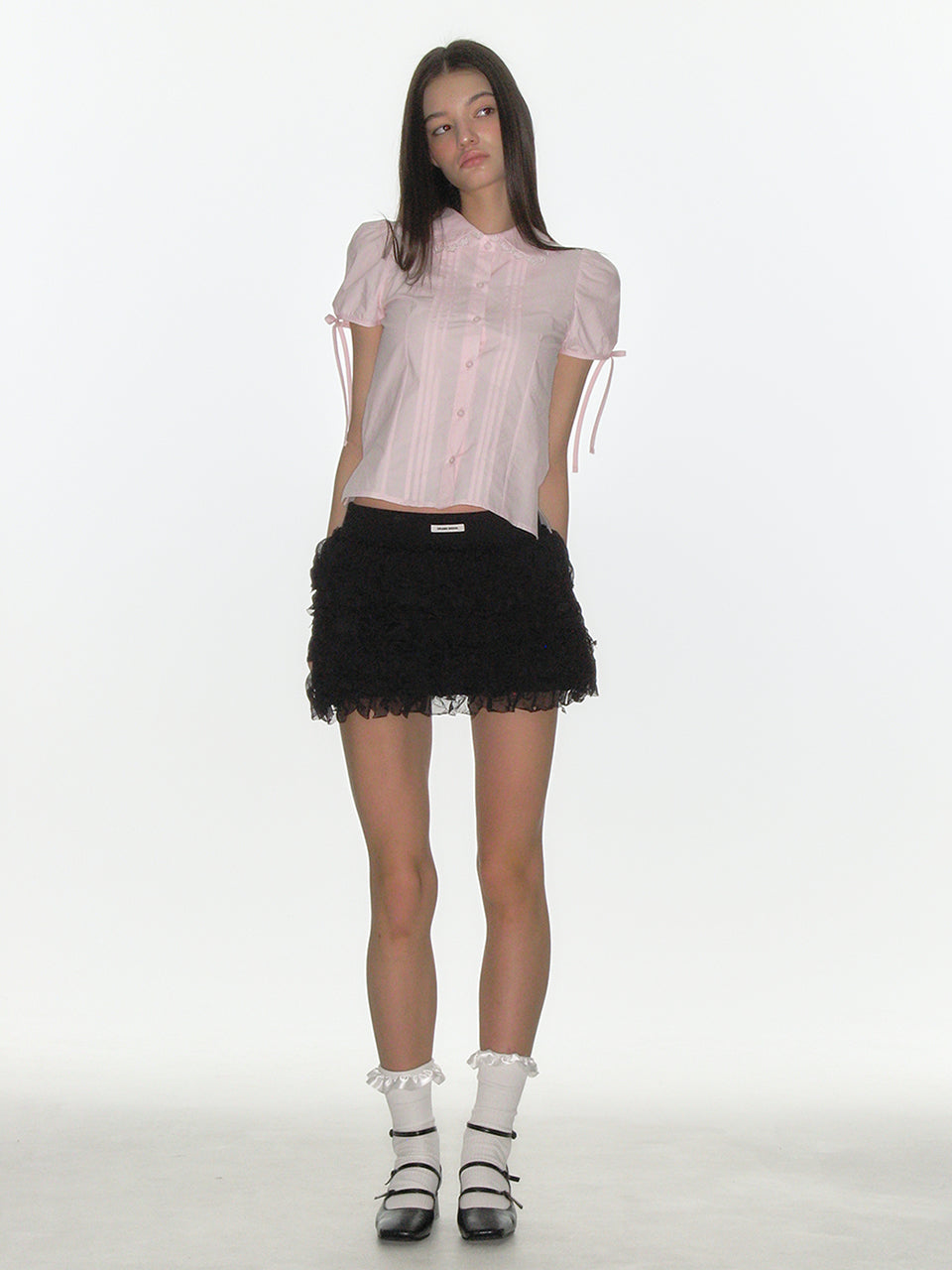 CANCAN FRILL MINI SKIRT_BLACK