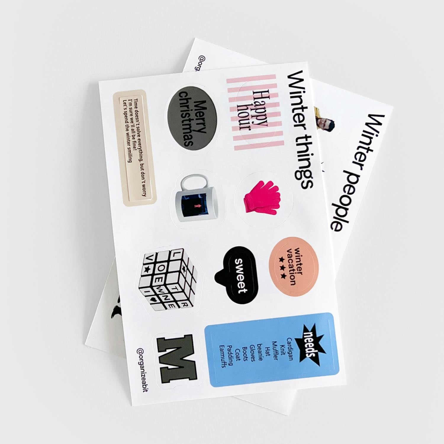 oab winter pack / scrap sticker set