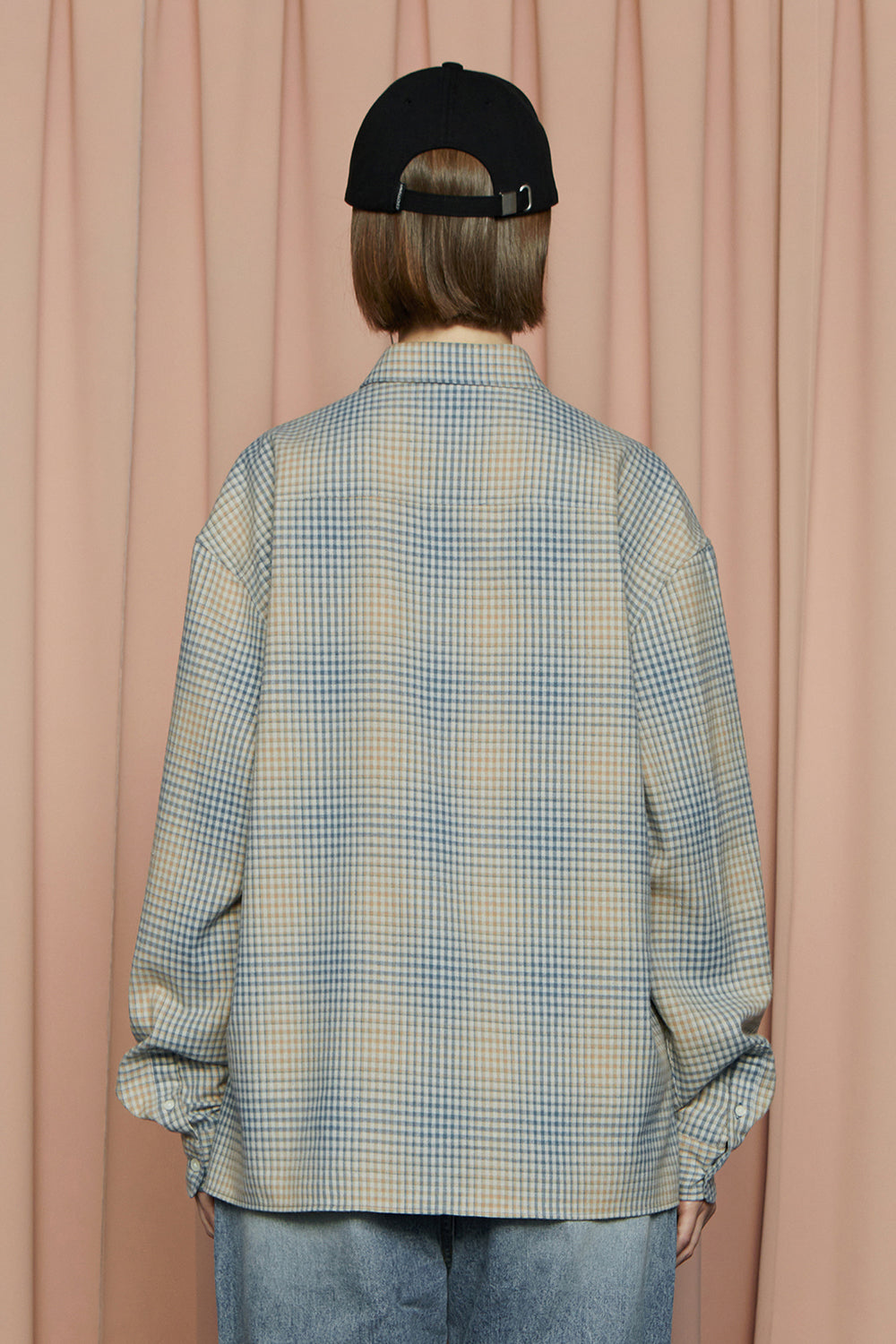 SYMBOL CHECK SHIRT / BLUE&BEIGE