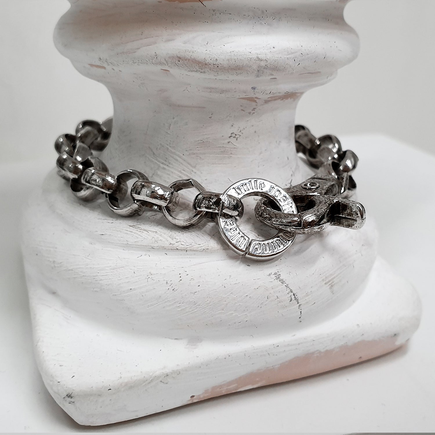 [BLESSEDBULLET]8mm O chain bracelet_dark silver