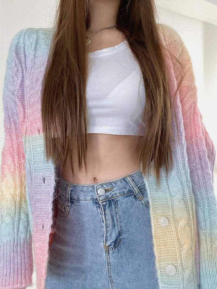 rainbow cardigan