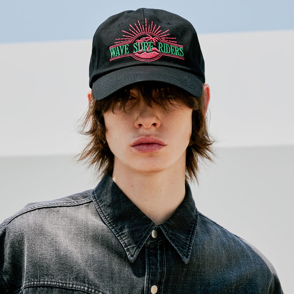 WAVE SURF RIDERS CAP BLACK