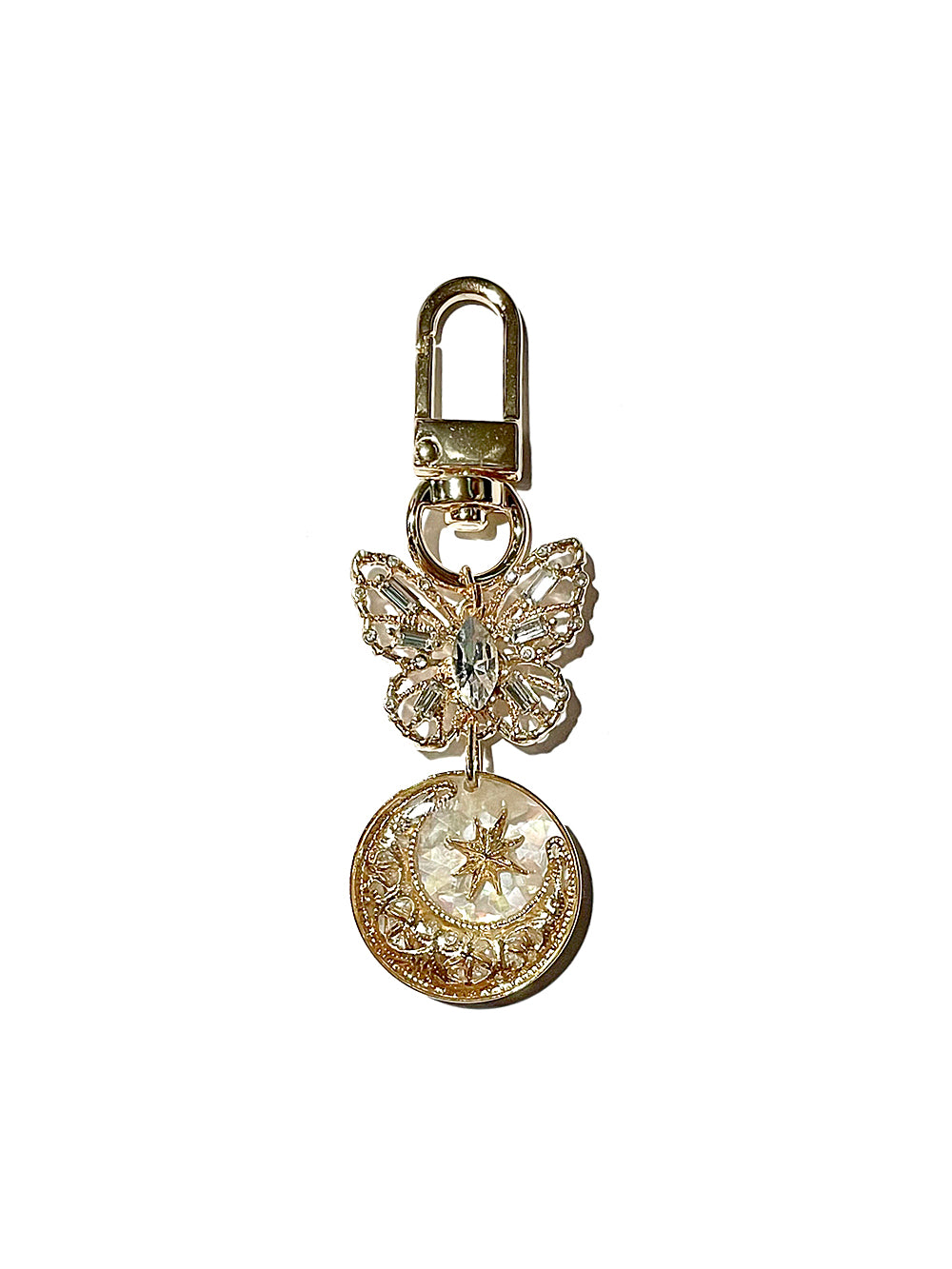 Butterfly Moon Pearl Key Ring (3color)