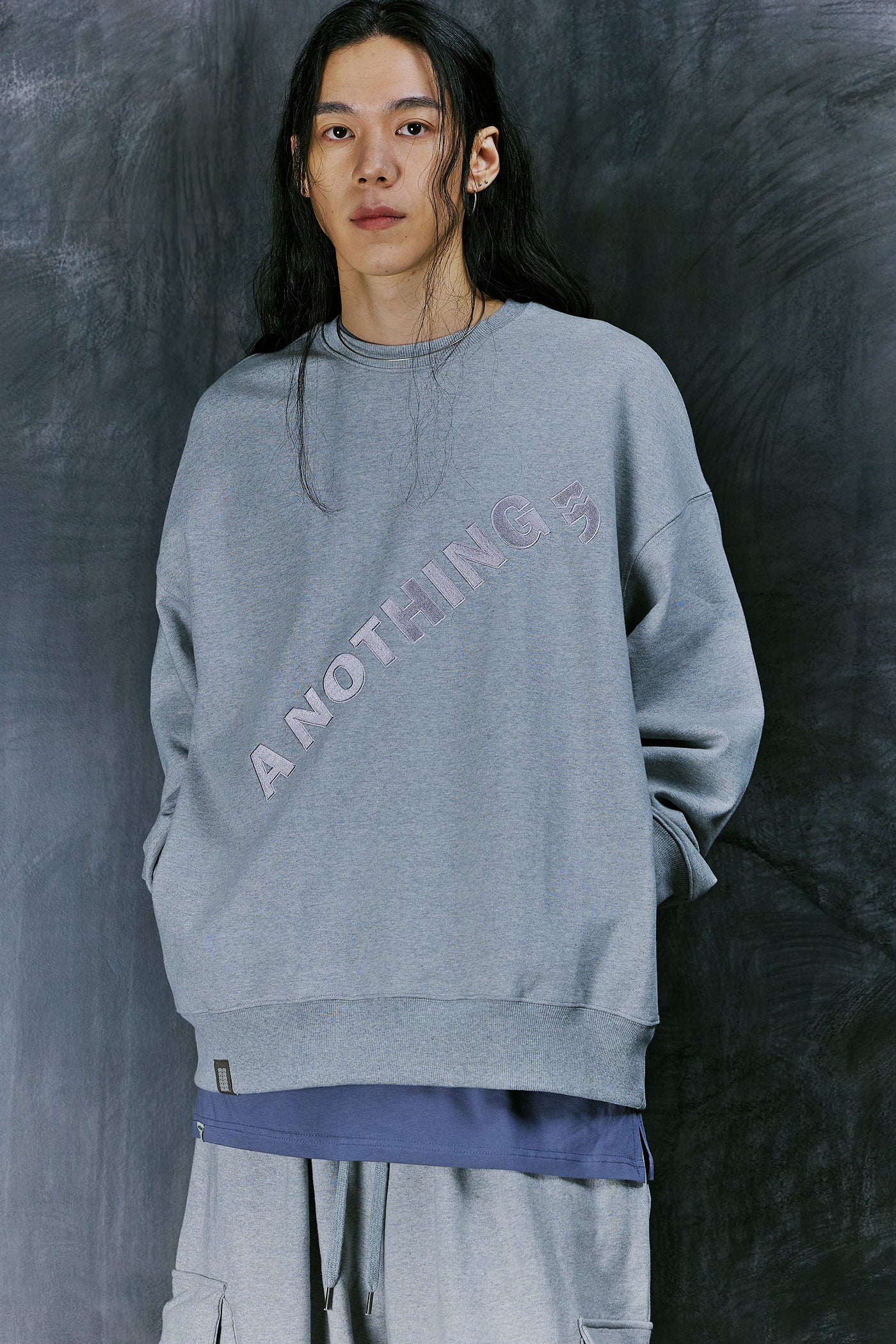 DIAGONAL-EMBROIDERY MTM (Gray)