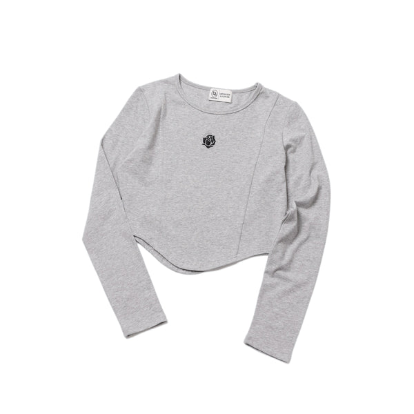 ROSE LINE L/S TEE(GREY)