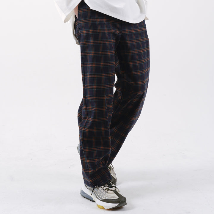 TARTAN PLAID PANTS (NAVY)