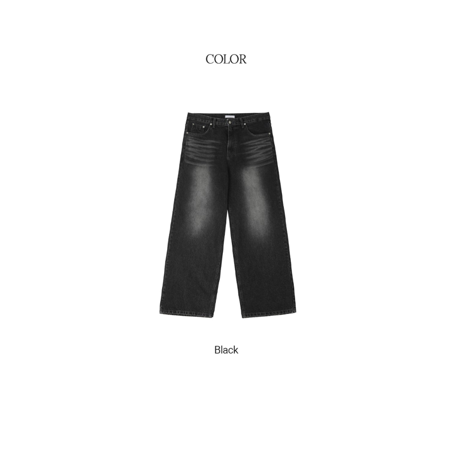 NT BLACK WIDE DENIM PANT'S