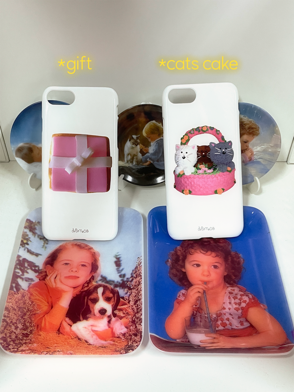 (glossy hard) Cats Cake phone case