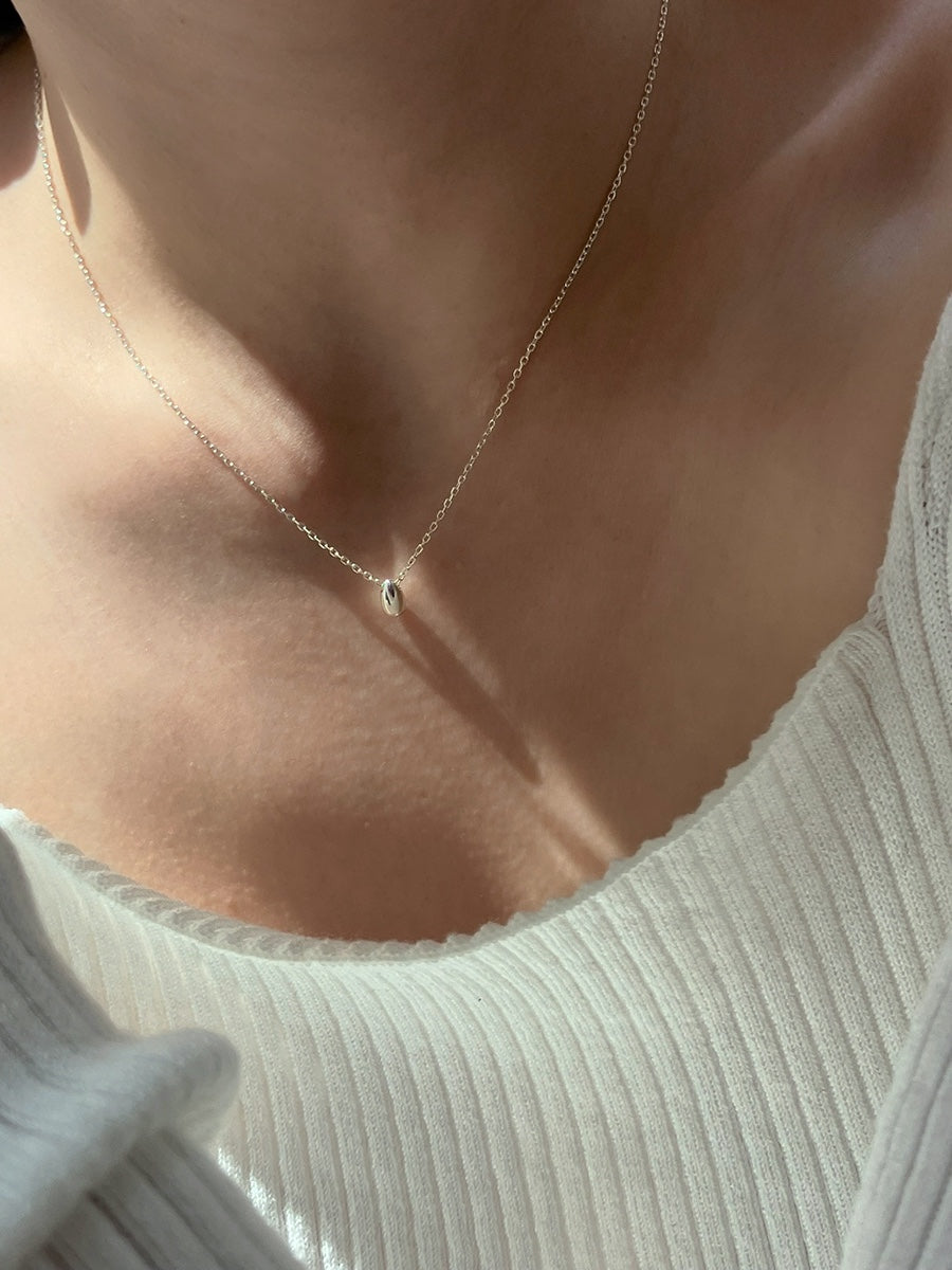 [92.5silver] egg necklace