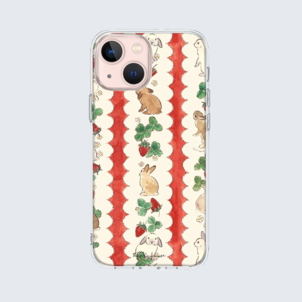 rabbit&strawberry iphone case