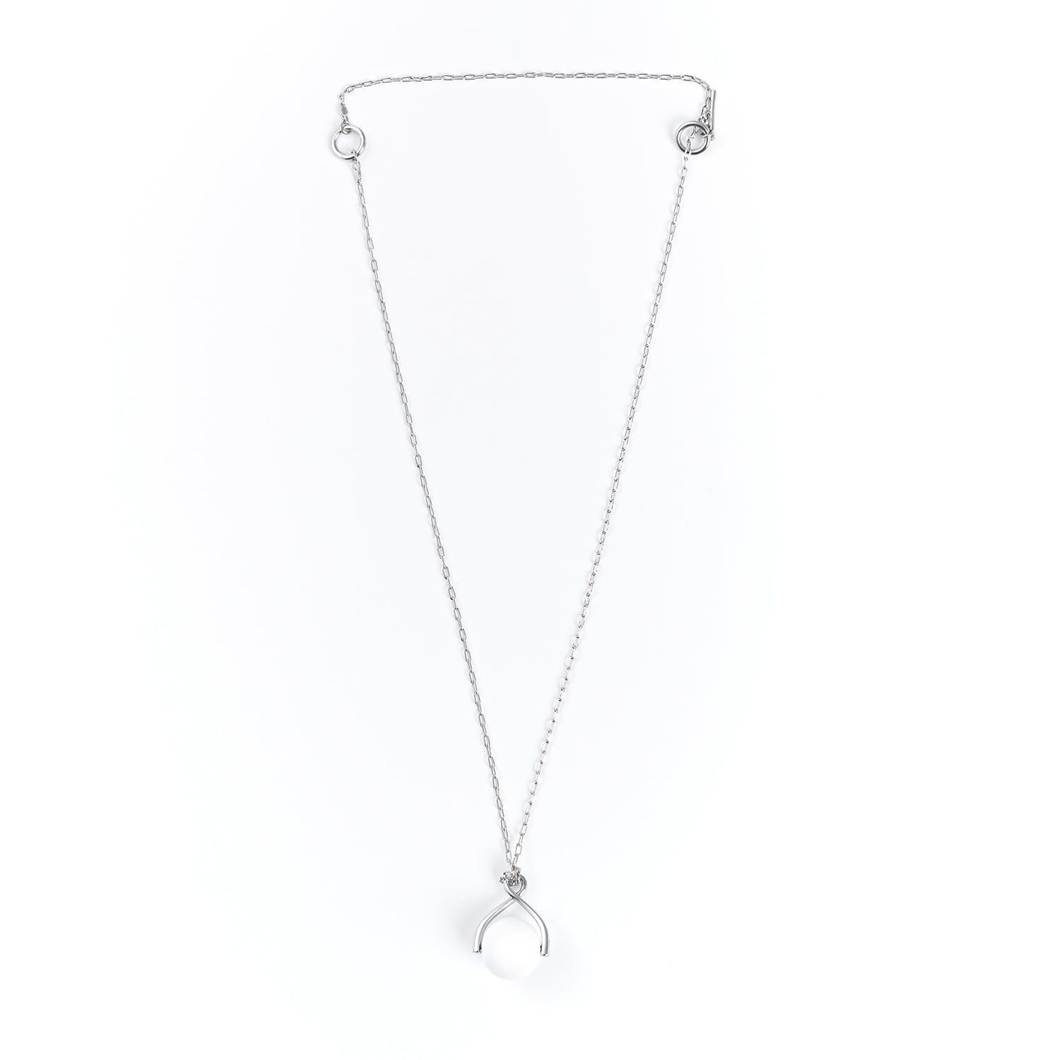 Balloon Pendant Necklace_White