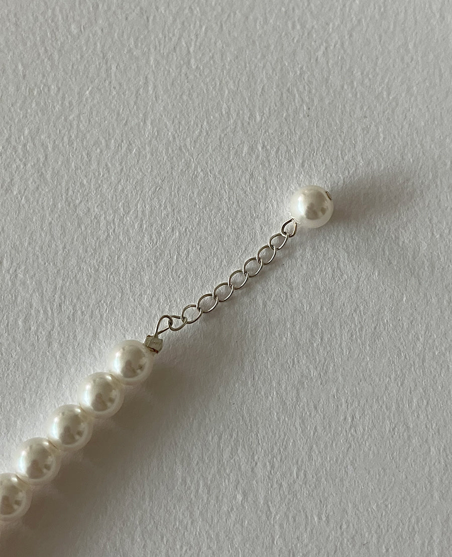 [92.5silver] swirl pearl necklace_8mm