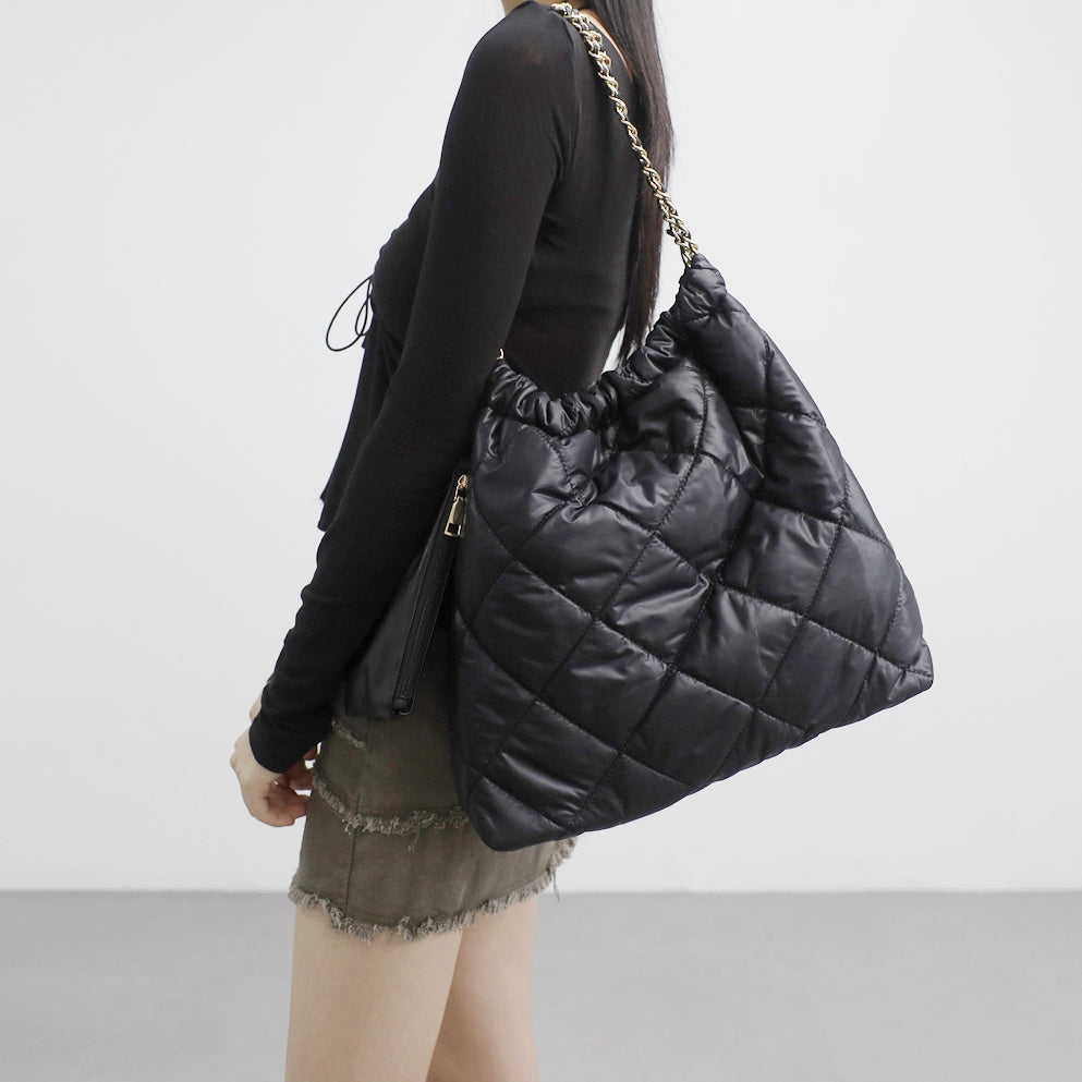 Sercy quilted chain shoulder bag