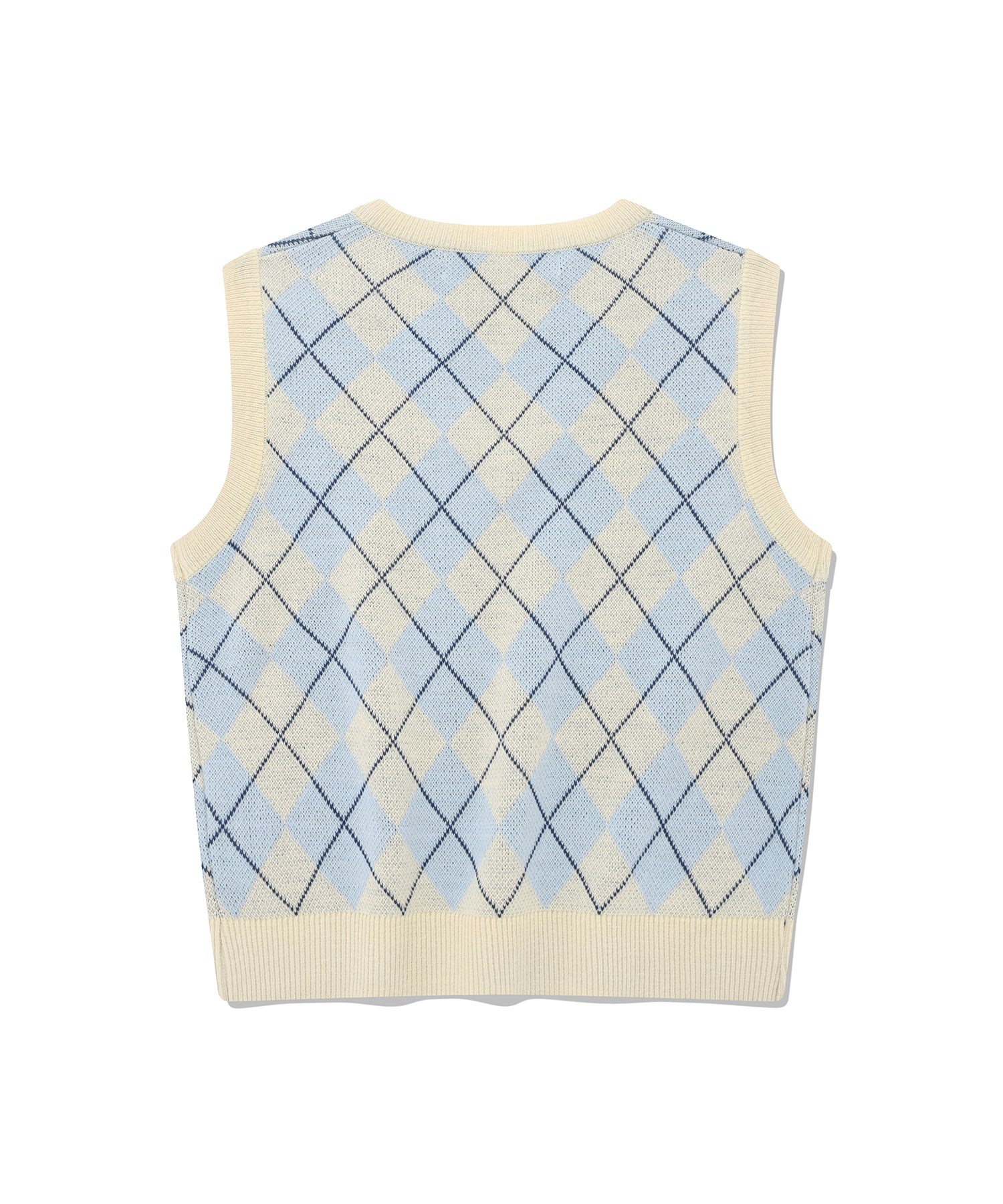 CHUCK アーガイルレギュラーフィットニットベスト / CHUCK ARGYLE REGULAR FIT KNIT VEST (LIGHT BEIGE)