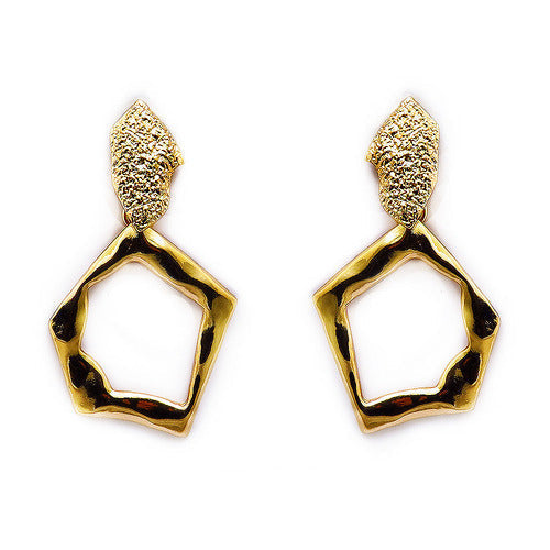 Pentagon drop earrings