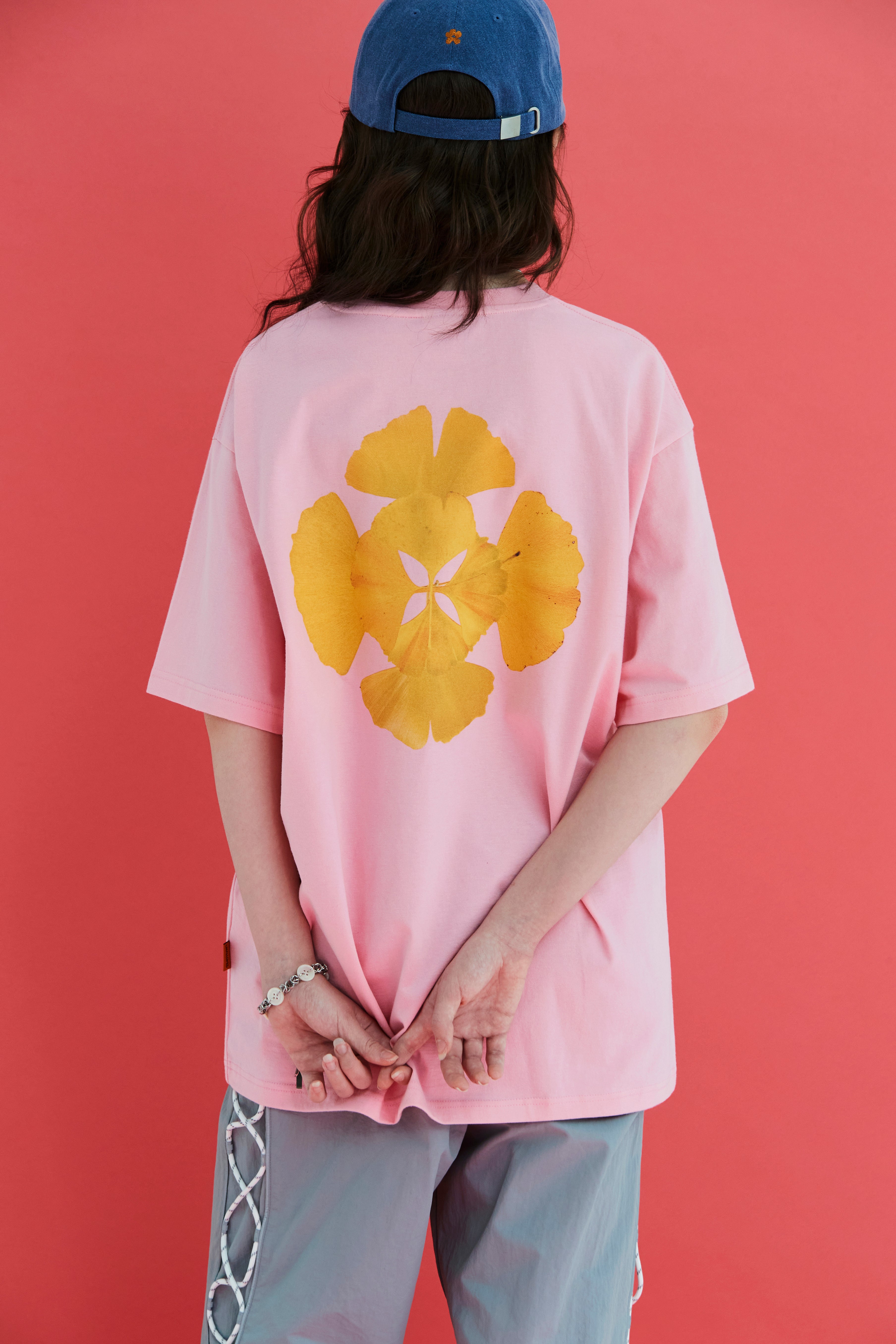 LOGO LEAF T SHIRT / PINK