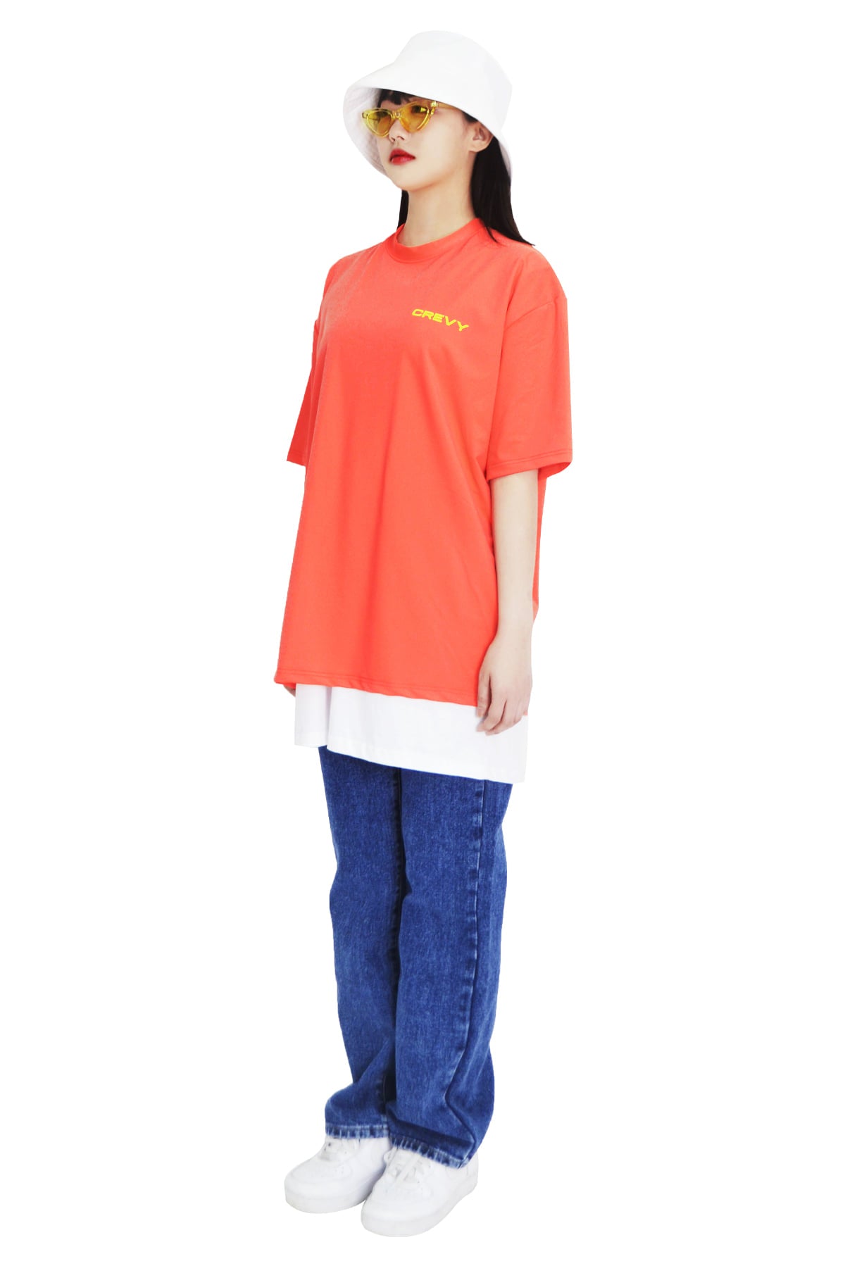 logo overfit rash short sleeve T-shirt (orange)