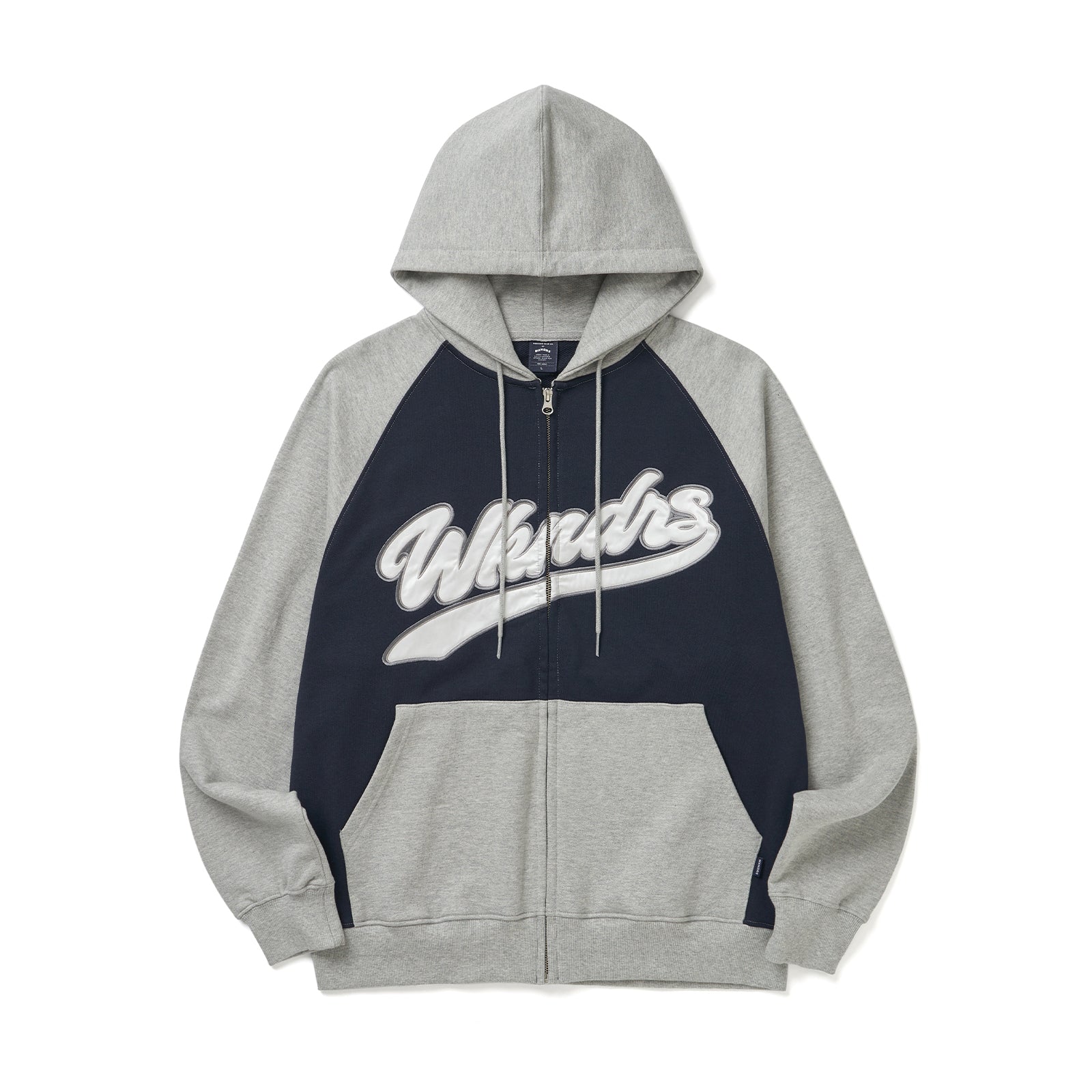 BASEBALL SCRIPT ZIPUP HOODIE (NAVY)