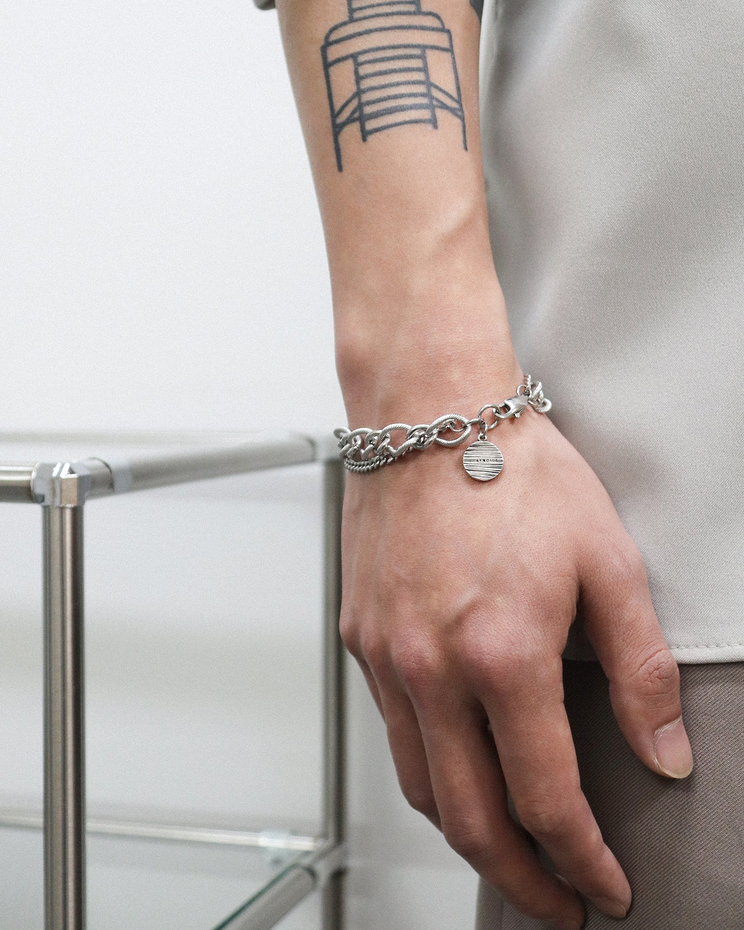 Noise pendant bracelet (surgical steel)